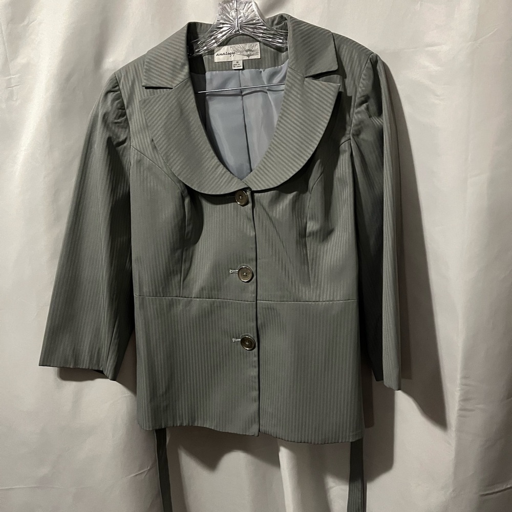Gray Pinstriped Women’s Blazer/Jacket